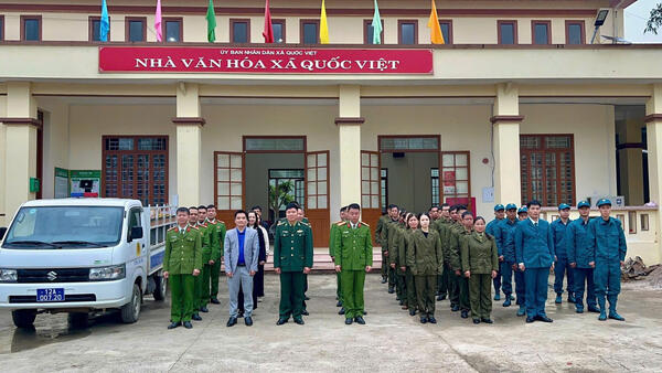 Lễ ra quân thực hiện đợt cao điểm tấn công trấn áp tội phạm bảo đảm An ninh trật tự trên địa bàn xã Quốc Việt