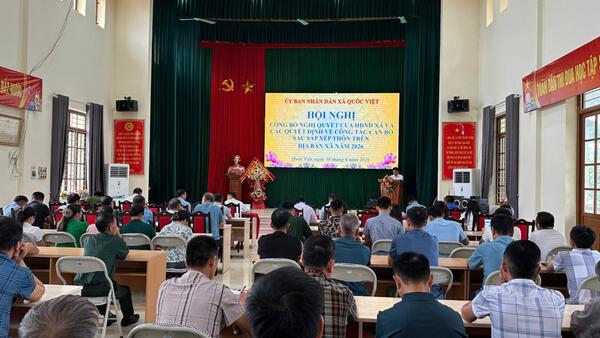 HỘI NGHỊ CÔNG BỐ NGHỊ QUYẾT CỦA HĐND XÃ VÀ CÁC QUYẾT ĐỊNH VỀ CÔNG TÁC CÁN BỘ SAU SẮP XẾP THÔN NĂM 2026